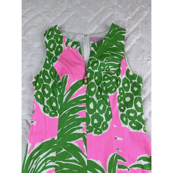 Lilly Pulitzer Dresses & Skirts - Lily Pulitzer Mila Shift Dress Women's Green Pink Neon Wooden Accent - Sz 0